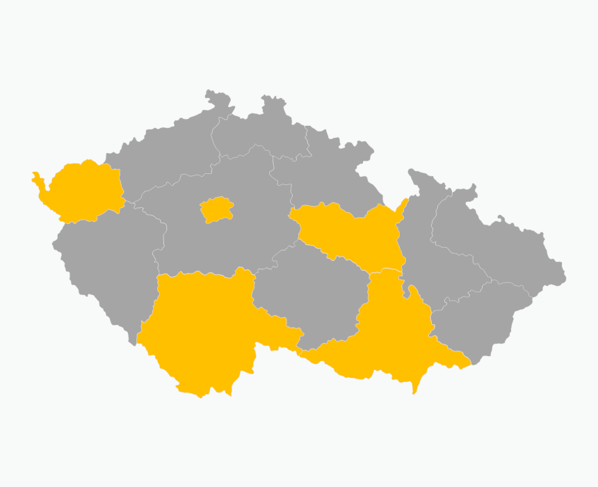 Download editable map of Czech