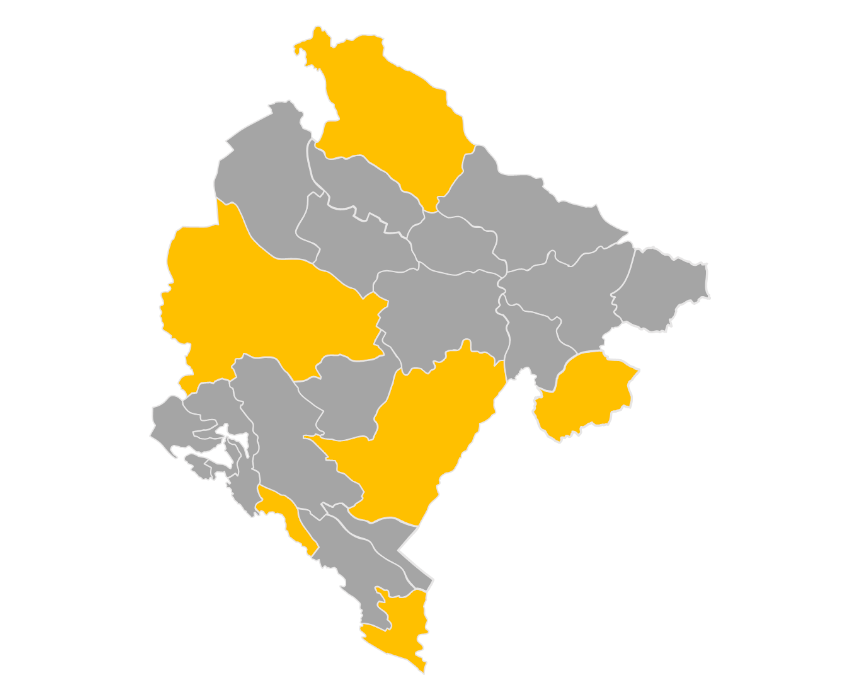 Download editable map of Montenegro