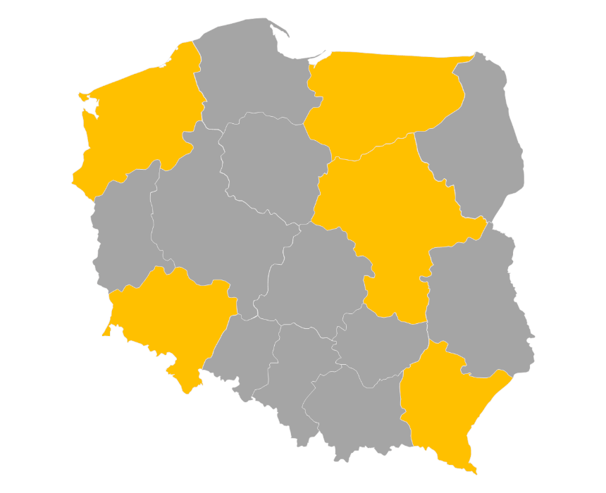 Download editable map of Poland