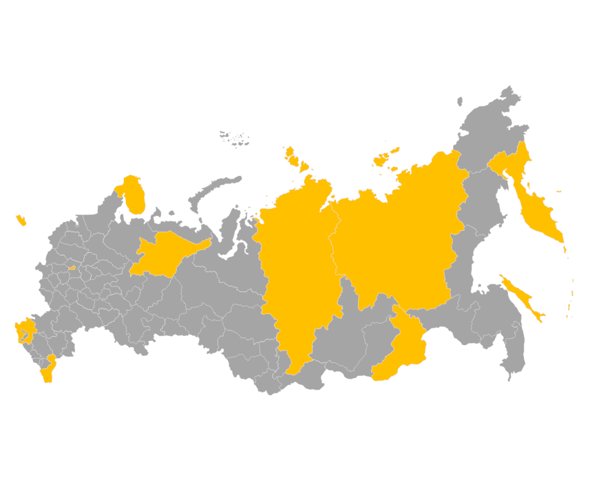 Download editable map of Russia