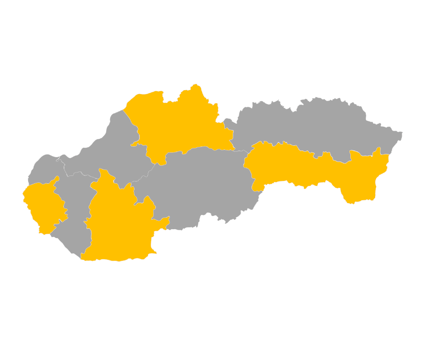 Download editable map of Slovakia