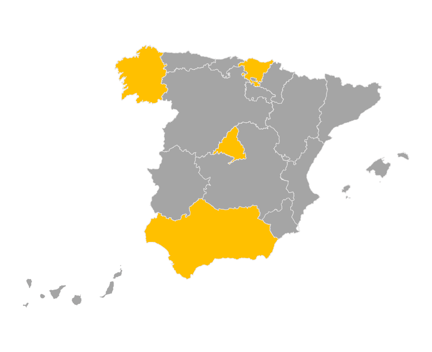 Download editable map of Spain