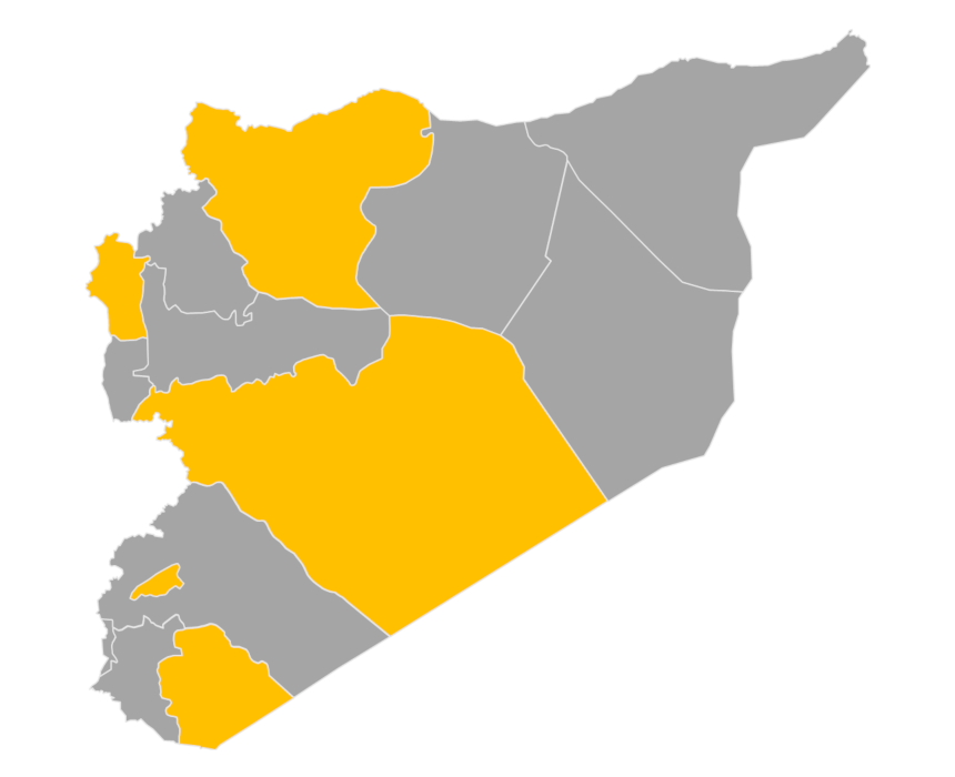 Download editable map of Syria