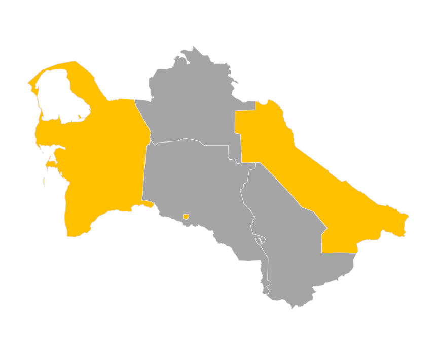 Download editable map of Turkmenistan